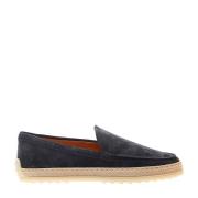 Blauwe Suède Loafers met Touw Tod's , Blue , Dames