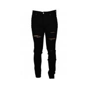 Zwarte Katoenen Jeans met Tranen Amiri , Black , Heren