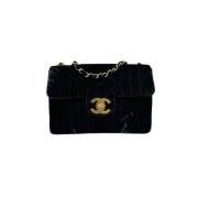 Pre-owned Velvet chanel-bags Chanel Vintage , Black , Dames