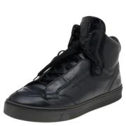 Pre-owned Leather sneakers Louis Vuitton Vintage , Black , Dames