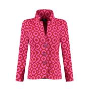 Grafische Slim Fit Blazer ML Collections , Pink , Dames