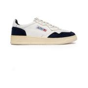 Witte Sneakers met Marineblauw Suède Autry , White , Heren