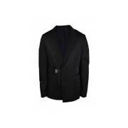 Zwarte nylon jas met metalen gespsluiting Givenchy , Black , Heren