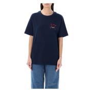 Amo T-Shirt met Hart Logo A.p.c. , Blue , Dames