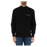 Katoenen sweatshirt met logo Calvin Klein Jeans , Black , Heren