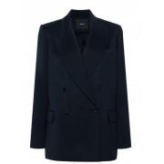 Wollen Stretch Blazer - Jaden Joseph , Blue , Dames