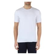 Grijze Katoenen T-shirt met Logo Print Daniele Alessandrini , White , ...