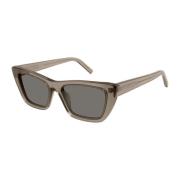 Best verkopende dameszonnebril SL 276 Mica 043 Saint Laurent , Brown ,...