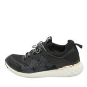 Pre-owned Leather sneakers Louis Vuitton Vintage , Black , Dames