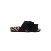 Pimento Slide - Sandalen met lente tweed voetbed La DoubleJ , Black , ...