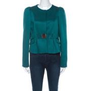 Pre-owned Satin outerwear Valentino Vintage , Green , Dames