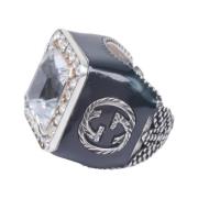 Pre-owned Silver rings Gucci Vintage , Black , Dames
