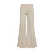Wide Leg Jeans Mother , Gray , Dames