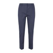 Klassieke Blauwe Katoenen Dubbele Broek Max Mara Weekend , Blue , Dame...