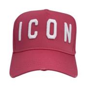 Rosa Baseball Cap met Icon Borduursel Dsquared2 , Pink , Dames