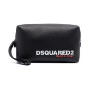 Stijlvolle Beauty Bottalato Clutch Dsquared2 , Black , Heren