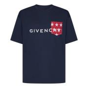 Blauwe T-shirts & Polos voor heren Givenchy , Blue , Heren