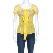 Pre-owned Silk tops Dolce & Gabbana Pre-owned , Yellow , Dames