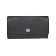 Pre-owned Leather wallets Bvlgari Vintage , Black , Dames
