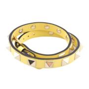 Pre-owned Leather bracelets Valentino Vintage , Yellow , Dames