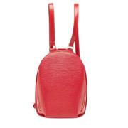 Pre-owned Leather backpacks Louis Vuitton Vintage , Red , Dames