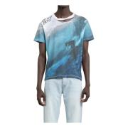 Gescheurde Kraag Beach Boys T-Shirt ERL , Blue , Heren