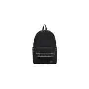 Nylon Rugzak met Logo Streep Fred Perry , Black , Unisex