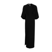 Lange jurk met `Broderie Anglais` Stella McCartney , Black , Dames
