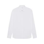 Witte Katoenen Poplin Overhemd met Puntige Kraag Saint Laurent , White...