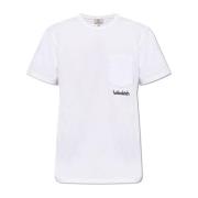 T-shirt met logo Woolrich , White , Heren