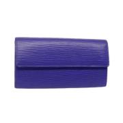 Pre-owned Leather wallets Louis Vuitton Vintage , Purple , Dames