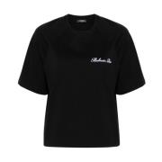 Signature Bulky T-Shirt Zwart/Wit Vrouwen Balmain , Black , Dames