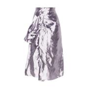 Donkerlila Midi Rok Maison Margiela , Purple , Dames