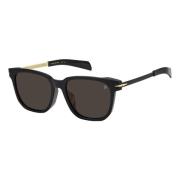 Zwarte Havana/Grijze Zonnebril Eyewear by David Beckham , Multicolor ,...