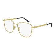 Gold Black Eyewear Frames Gucci , Yellow , Unisex