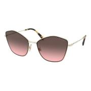 Pale Gold/Pink Grey Shaded Sunglasses Miu Miu , Gray , Dames