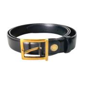 Pre-owned Leather belts Bvlgari Vintage , Black , Dames