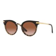 Zonnebril in Spotted Black/Brown Shaded Dolce & Gabbana , Brown , Dame...