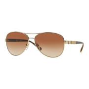 Zonnebril in Pale Gold/Brown Shaded Burberry , Multicolor , Dames