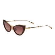Viii Sunglasses in White Gold Crystal Bordeaux/Dark Rose Valentino , B...