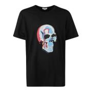 T-shirt met schedelprint Alexander McQueen , Black , Heren