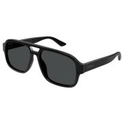 Zwarte/Grijze Zonnebril Gucci , Black , Heren