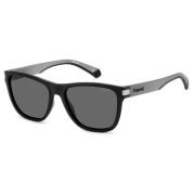 Matte Black Grey Sunglasses Polaroid , Gray , Unisex