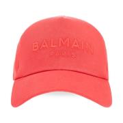 Baseballpet met logo Balmain , Red , Heren