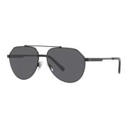 Matte Black/Grey Sunglasses Dolce & Gabbana , Black , Heren