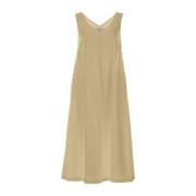 Militair Groene Jurk voor Vrouwen Vicario Cinque , Beige , Dames