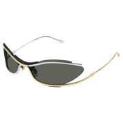 Fashion Show Sunglasses - Gold/Grey Gucci , Yellow , Unisex