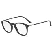 Matte Black Eyewear Frames Giorgio Armani , Black , Unisex