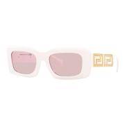 White/Light Pink Sunglasses Versace , White , Dames