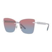 Silver/Pink Blue Shaded Sunglasses Dolce & Gabbana , Gray , Dames